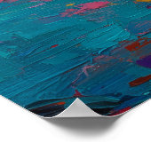 Expressionistische Sydney Skyline Levendige havens Poster (Hoek)