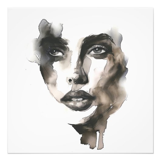 Expressionnisme Abstrait Portrait de femme Photo (Devant)