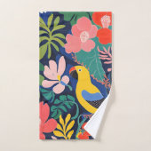 Expressionnisme perroquets Art Plante tropical (Serviette à main)