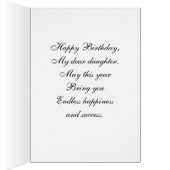 Expressions d'amour Carte d'anniversaire fille (Intérieur (Droit))