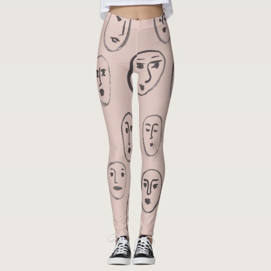 Expressions de faces Leggings (Devant)