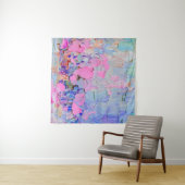 Expressive embossed paint on canvas, created using wandkleed (In Situ (horizontaal))