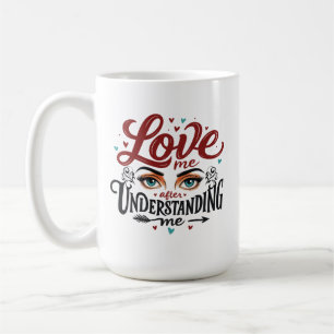 Expressive Eyes Love Message Print Koffiemok