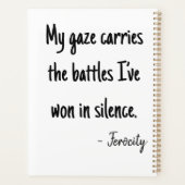 Expressive pixel portrait planner (Achterkant)