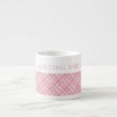Expresso COUSSIN BRODÉ PINK CHECK QUILT Tasse à espresso + (Devant)