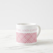 Expresso COUSSIN BRODÉ PINK CHECK QUILT Tasse à espresso + (Devant droit)