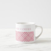 Expresso COUSSIN BRODÉ PINK CHECK QUILT Tasse à espresso + (Droite)