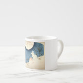 EXPRESSO DEUX LAPINS ET UNE TASSE EN CÉRAMIQUE DE CAFÉ (Devant droit)