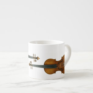 Expresso Duo de violon de Stradivari reproduit sur la tasse