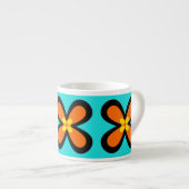 Expresso fleur graphique audacieuse CaféOlé 6oz. tasse de (Devant droit)