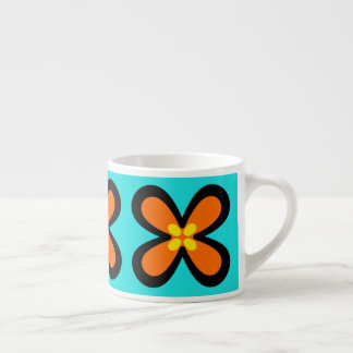 Expresso fleur graphique audacieuse CaféOlé 6oz. tasse de