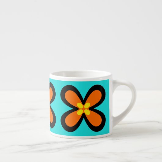 Expresso fleur graphique audacieuse CaféOlé 6oz. tasse de (Droite)
