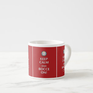 Expresso "Gardez le calme et le Bocce sur" la tasse de caf