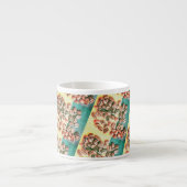 Expresso Grains de café jaune vert texture tasse d'espresso (Devant)