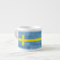Grande tasse de café express de drapeau suédois
