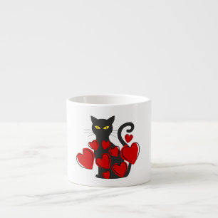 Expresso Grande tasse drôle de chat noir