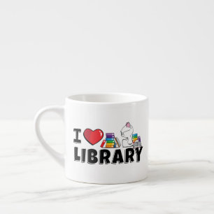 Expresso I tasse de bibliothèque de coeur (petite)