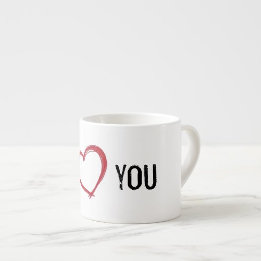 Expresso Je t'aime tasse de café express (Devant droit)