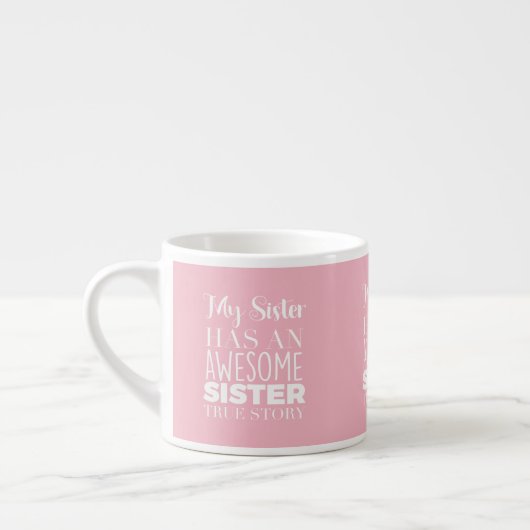 Expresso La belle tasse rose avec les soeurs drôles (Gauche)
