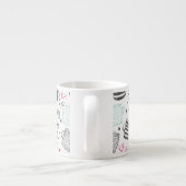 Expresso Motif de tasse dessinée à la main, conception tran (Dos)