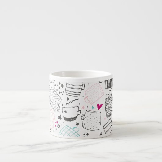 Expresso Motif de tasse dessinée à la main, conception tran (Devant)