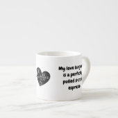 Expresso Nom et devis personnalisés, petite tasse de café E (Devant droit)