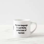 Expresso Nom et devis personnalisés, petite tasse de café E (Droite)