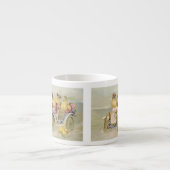 Expresso Poulets sur la course - tasse vintage mignonne (Devant)
