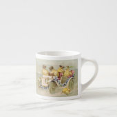 Expresso Poulets sur la course - tasse vintage mignonne (Droite)