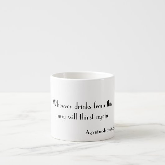 Expresso Qui boit de cette tasse (Devant)
