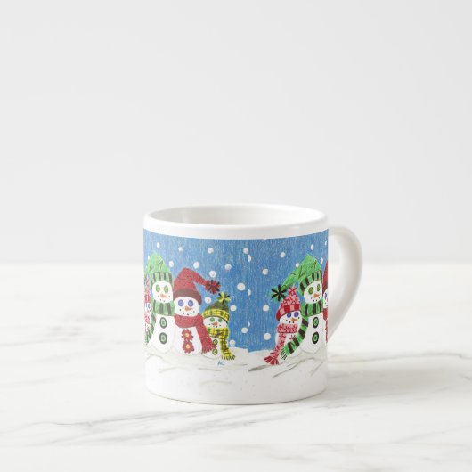 Expresso Snowmen famille Espresso tasse (Devant droit)