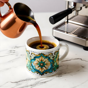 Expresso Tapisserie Cerulean Bloom Tasse à Espresso