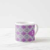 Expresso TASSE À ESPRESSO EN MAILLE ARGYLE LILAC + Initiale (Devant droit)
