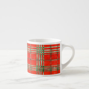 EXPRESSO TASSE À ESPRESSO EN TARTAN ROUGE SCOTT