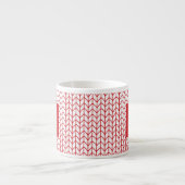 Expresso TASSE À ESPRESSO RED LINE KNIT + Initiale II (Devant)