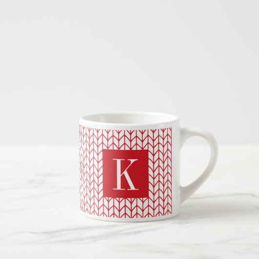 Expresso TASSE À ESPRESSO RED LINE KNIT + Initiale II (Droite)