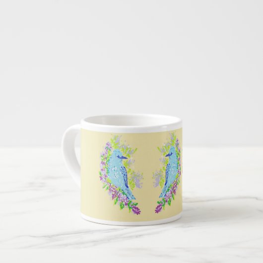 Expresso Tasse à expresso/Oiseaux bleus (Devant gauche)