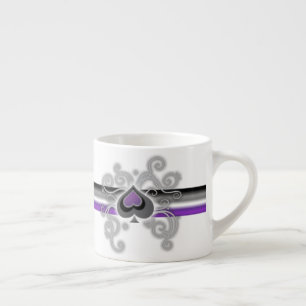 Expresso Tasse blanche de café express de logo de pelle de