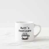 Expresso Tasse café Caffè Americano avec nom personnalisé (Droite)