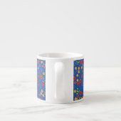 Expresso Tasse Café Chic Rétro avec Impression Florale sur  (Dos)