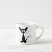 Expresso Tasse chanceuse drôle de café express de chat noir (Droite)