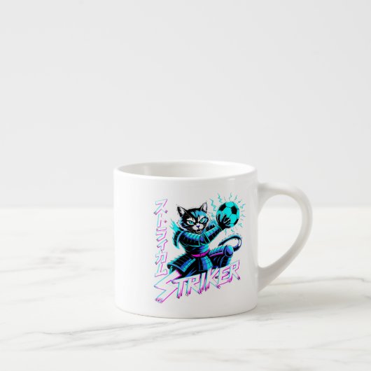 Expresso Tasse Chat Samouraï Électrique - Parfaite pour les (Droite)