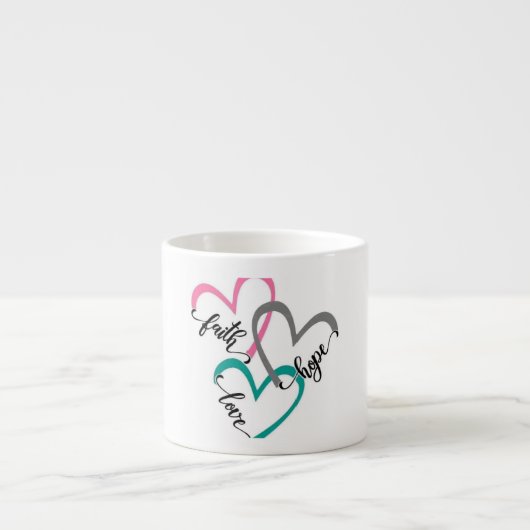 Expresso Tasse Cœurs Foi Espérance Amour (Devant)
