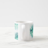 Expresso Tasse de café avec feuille de palmier vert pâle de (Dos)