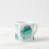 Expresso Tasse de café avec feuille de palmier vert pâle de (Devant droit)