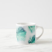 Expresso Tasse de café avec feuille de palmier vert pâle de (Droite)