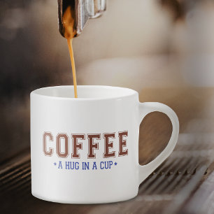 Expresso Tasse de café dans une Varsity Lettrer Coupe d'Esp