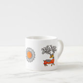 Expresso Tasse de café express d'art populaire de Gond (Devant droit)