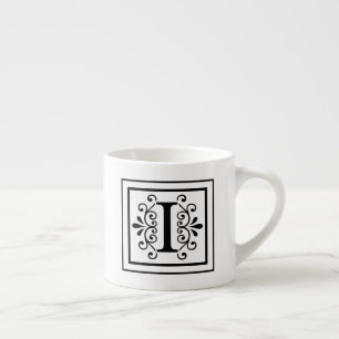Expresso Tasse de café express de monogramme de la lettre I