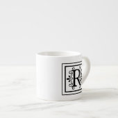 Expresso Tasse de café express de monogramme de la lettre R (Devant droit)